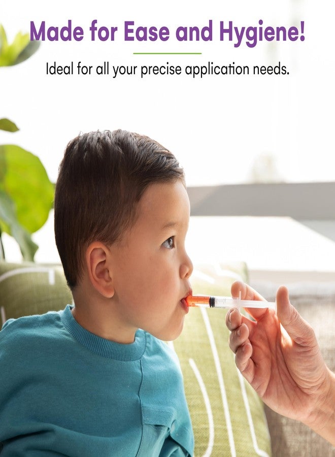 Care Touch 3 mL Syringe Without Needle Luer Slip Tip, Pack of 100 - Individually Sealed Sterilized Disposable Syringes 3ml for Babies, Pets, Crafting, DIY and Precise Liquid Measurements - Image 2